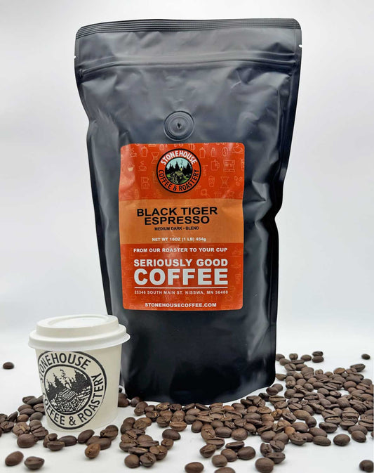 Stonehouse Coffee & Roastery Black Tiger Espresso package 