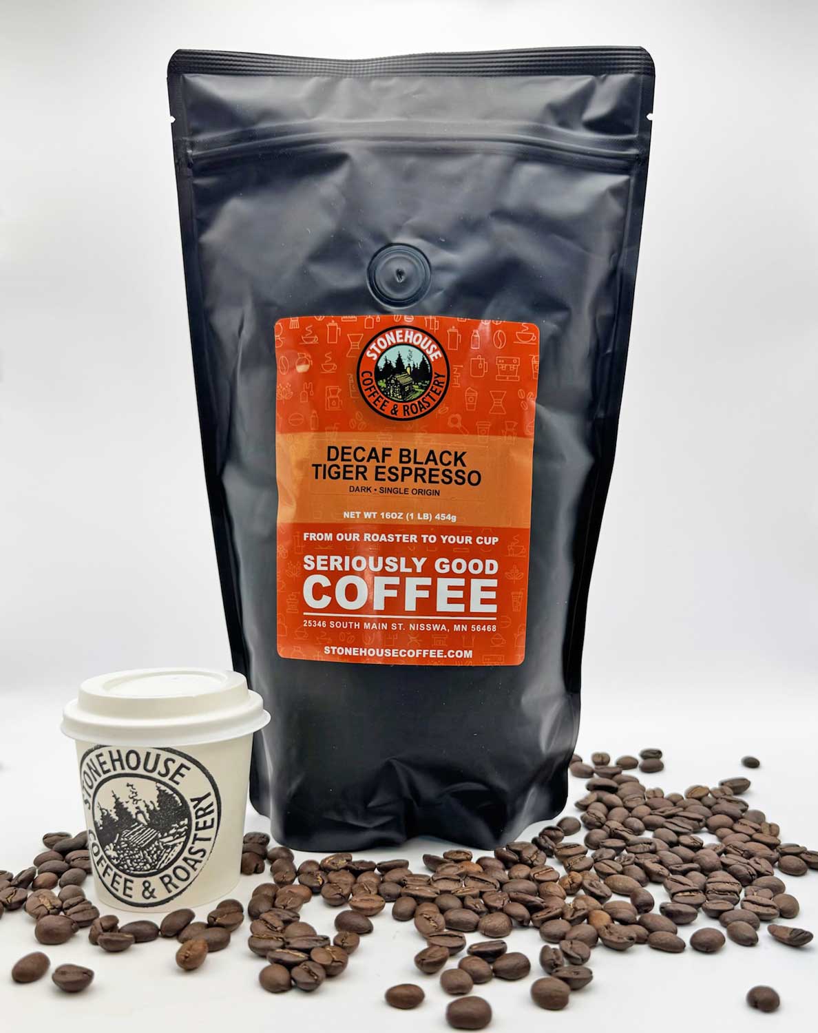Stonemouse Coffee & Roasters Decaf Black Tiger Espresso bag of beans